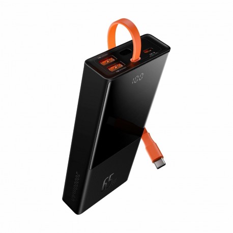 Napajalnik mobilni Baseus Power Bank 20.000, 65W, PD, QC3, SCP, vgrajen Tip C