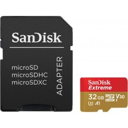 SanDisk Extreme microSDHC 32GB + SD Adapter C10 V30 UHS-I U3