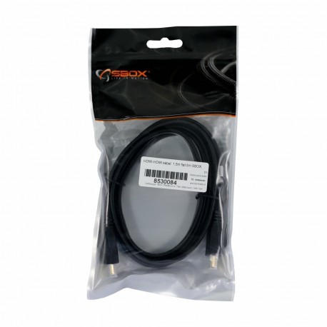 HDMI-HDMI kabel 1.5m flat črn SBOX