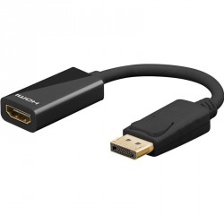 Adapter DisplayPort/HDMI 0.1 m Goobay črn