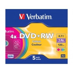 Mediji DVD+RW 4,7GB 4X Verbatim, Slim-5 (43297)