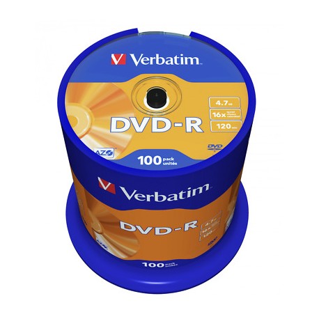 Mediji DVD-R 4.7GB 16x Verbatim Spindle-100 (43549)