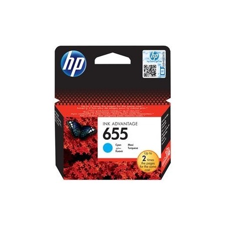 Črnilo HP 655 ink cartridge cyan standard capacity 600 pages 1-pack