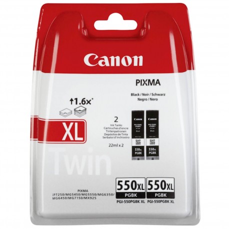 ČRNILO CANON PGI-550 ČRNA PIGMENTNA XL DVOJNO PAKIRANJE ZA  IP7250/MG5450/MG6350