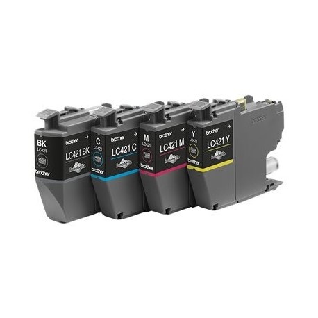 Črnilo BROTHER LC421VAL 4pack Ink Cartridge up to 200 pages with DR Security Tag