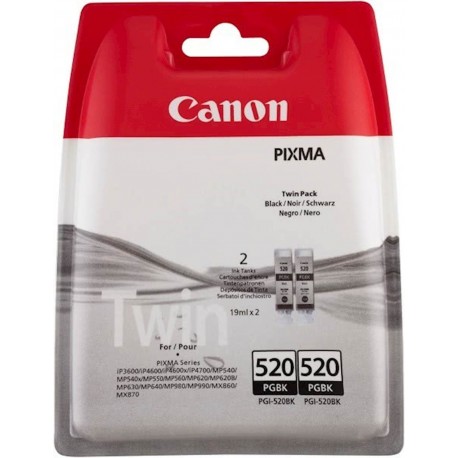 ČRNILO CANON PGI-520 Bk TWIN (2X ČRNA) ZA 2X 350 STRANI