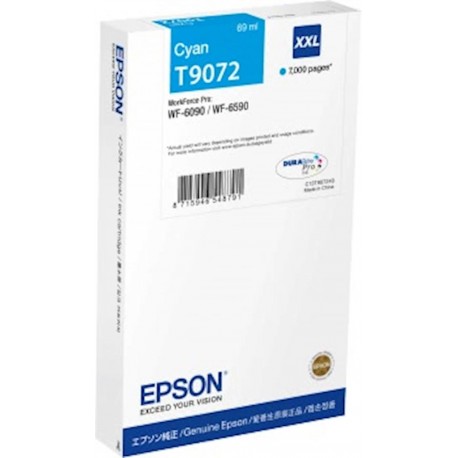 ČRNILO EPSON CYAN XXL ZA WF-6590 / WF-6090, 69 ml