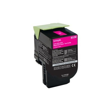 Toner LEXMARK 802M toner cartridge magenta low capacity 1.000 pages 1-pack retur