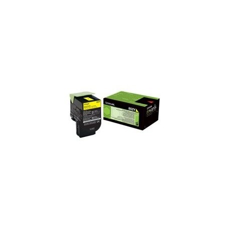 Toner LEXMARK 802Y toner cartridge yellow low capacity 1.000 pages 1-pack return