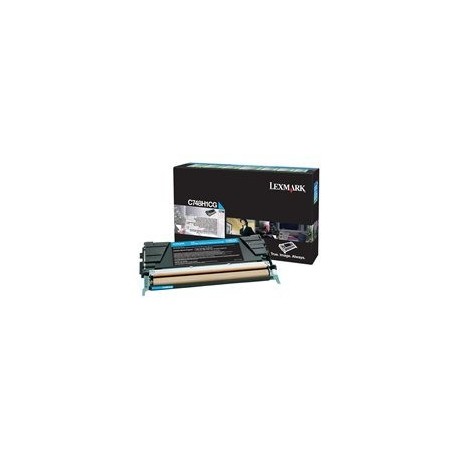 Toner LEXMARK C748 toner cartridge cyan high capacity 10.000 pages 1-pack With r