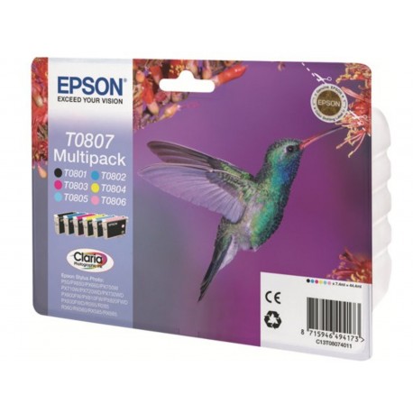 Črnilo EPSON Multipack 6-colours T0807 Claria Photographic Ink