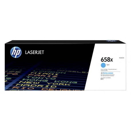 Toner HP 658X Cyan LaserJet Toner Cartridge