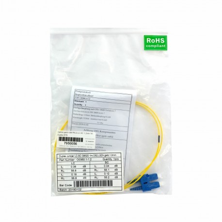 Optični patch SM PK-9 LC-SC 1m Duplex 1,2mm EFB 7950056