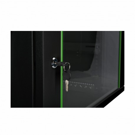 Kabinet zidni 12U 638 600x450 sestavljen črn Digitus