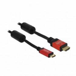 HDMI-HDMI Mini kabel z mrežno pove.  5m Delock črn 3D 4K 8530153