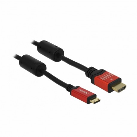 HDMI-HDMI Mini kabel z mrežno pove.  5m Delock črn 3D 4K 8530153