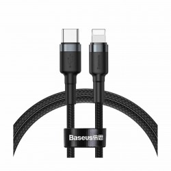 Kabel Apple USB C/Lightning 1m PD 20W Cafule siv+črn pleten Baseus 8556038