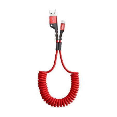 Kabel Apple USB/Lightning 1m 2A spiralni rdeč Baseus 8556031