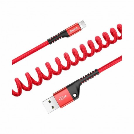 Kabel Apple USB/Lightning 1m 2A spiralni rdeč Baseus 8556031