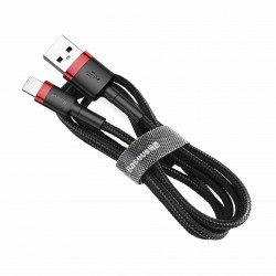 Kabel Apple USB/Lightning 2m 1.5A Cafule rdeč+črn Baseus 8556039