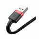 Kabel Apple USB/Lightning 2m 1.5A Cafule rdeč+črn Baseus 8556039