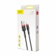 Kabel Apple USB/Lightning 3m 2A Cafule rdeč+črn Baseus 8556040