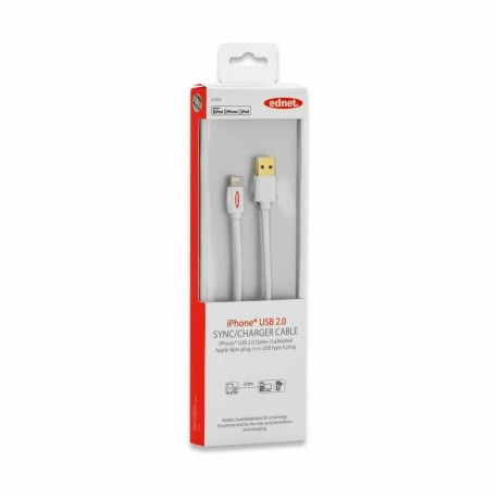 Kabel Apple USB/Lightning 3m bel Ednet 8556011
