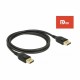 DisplayPort kabel 1m 8K 60Hz Delock črn 8531062