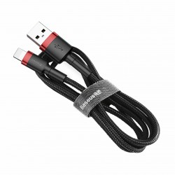 Kabel Apple USB/Lightning 1m 2.4A Cafule rdeč+črn Baseus 8556041