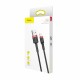 Kabel Apple USB/Lightning 1m 2.4A Cafule rdeč+črn Baseus 8556041