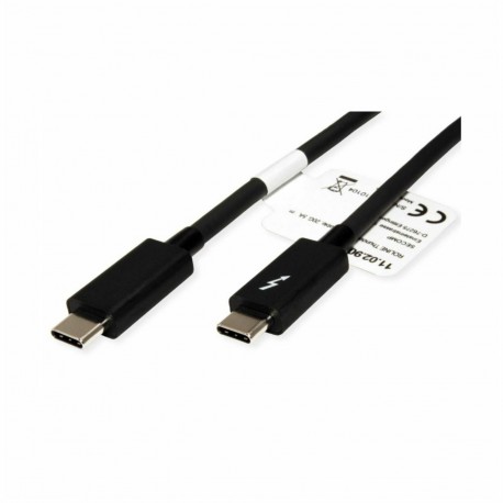 Kabel Thunderbolt 3  1m 20GBit/s 5A Roline črn 8556042