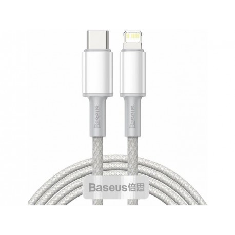 Kabel Baseus Apple USB-C na Lightning, 2m, bel, pleten, 8556034
