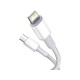 Kabel Apple USB C/Lightning 2m PD 20W bel pleten Baseus 8556034
