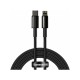 Kabel Apple USB C/Lightning 2m PD 20W Tungsten črn pleten Baseus 8556036