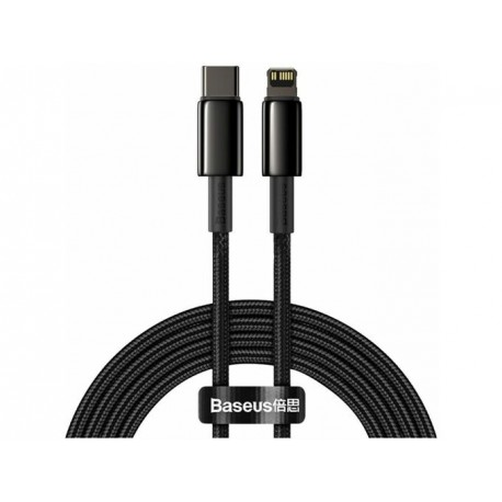 Kabel Apple USB C/Lightning 2m PD 20W Tungsten črn pleten Baseus 8556036