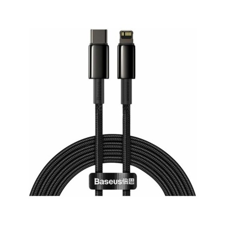 Kabel Apple USB C/Lightning 2m PD 20W Tungsten črn pleten Baseus 8556036