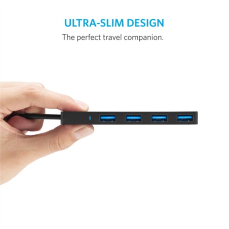 Hub Anker Ultra Slim USB 3.0, 4-port, črn