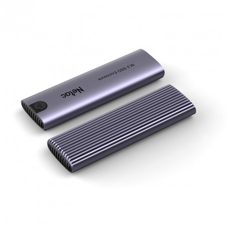 Zunanje ohišje SSD M.2 NVMe/SATA 2230-2280 USB A+C v USB-C, aluminij, NETAC WH51