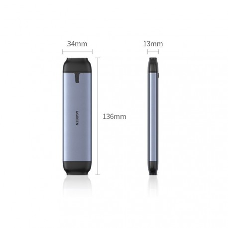 Ugreen USB-C in USB-A ohišje za M.2 SATA SSD B-Key - box
