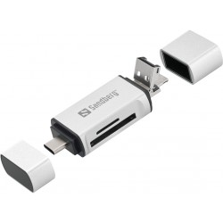 Čitalec kartic Sandberg USB-C, USB-A and micro-USB