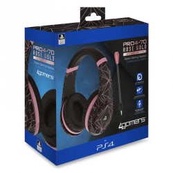 Slušalke 4GAMERS PS4 ROSE GOLD EDITION - ABSTRACT BLACK