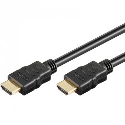 GOOBAY HDMI 2.0b pozlačen 15m črn kabel