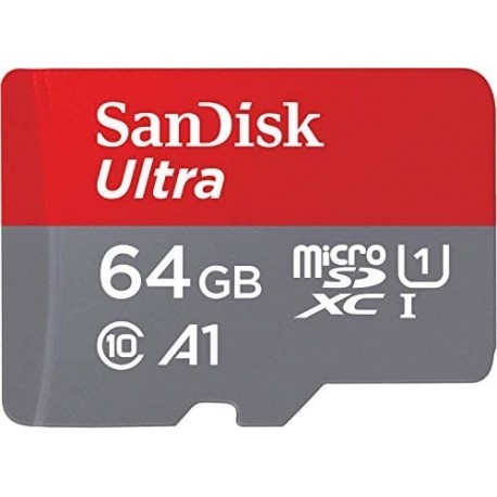 SanDisk Ultra microSDXC 64GB + SD Adapter 120MB/s A1 Class 10 UHS-I