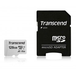 Pomnilniška kartica SDXC TRANSCEND MICRO 128GB 300S,  C10, UHS-I  (U3), adapter