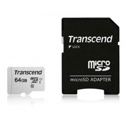 Pomnilniška kartica SDXC TRANSCEND MICRO 64GB 300S, C10, UHS-I (U3), adapter