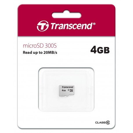 Pomnilniška kartica SDHC TRANSCEND MICRO 4GB 300S, C10, UHS-I (U1)
