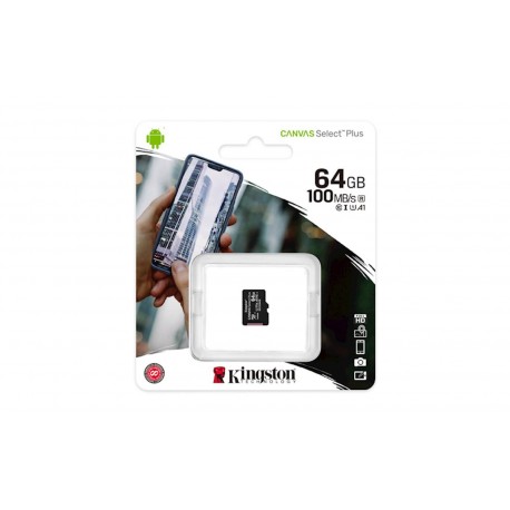 Pomnilniška kartica SDXC KINGSTON MICRO 64GB CANVAS SELECT Plus, UHS-I