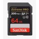 Pomnilniška kartica SDXC SANDISK 64GB EXTREME PRO, UHS-I, C10, U3, V30