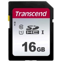 Pomnilniška kartica SDHC TRANSCEND 16GB 300S, C10, UHS-I Speed Class 1 (U1)