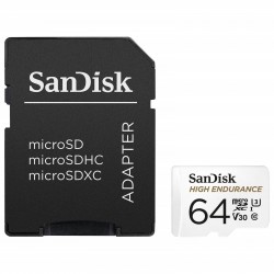 Pomnilniška kartica SDXC SANDISK MICRO 64GB HIGH ENDURANCE, UHS-I, V30, adapter